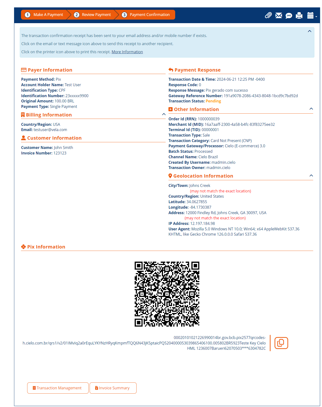 Make A Payment Screen