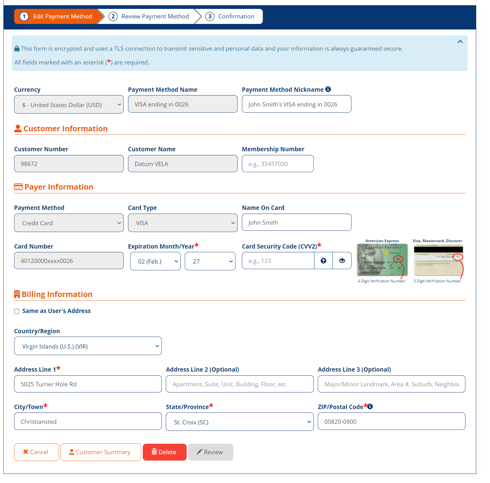 Modify Payment Method
